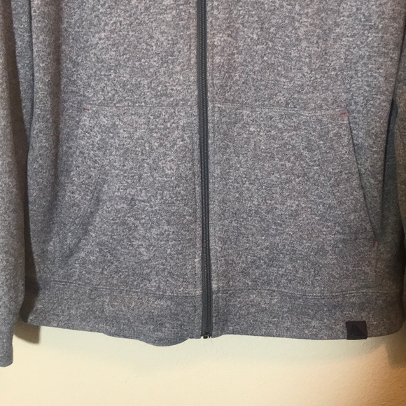 LL Bean Gray Slightly Fitted Fleece Hooded Jacket - Picture 3 of 8